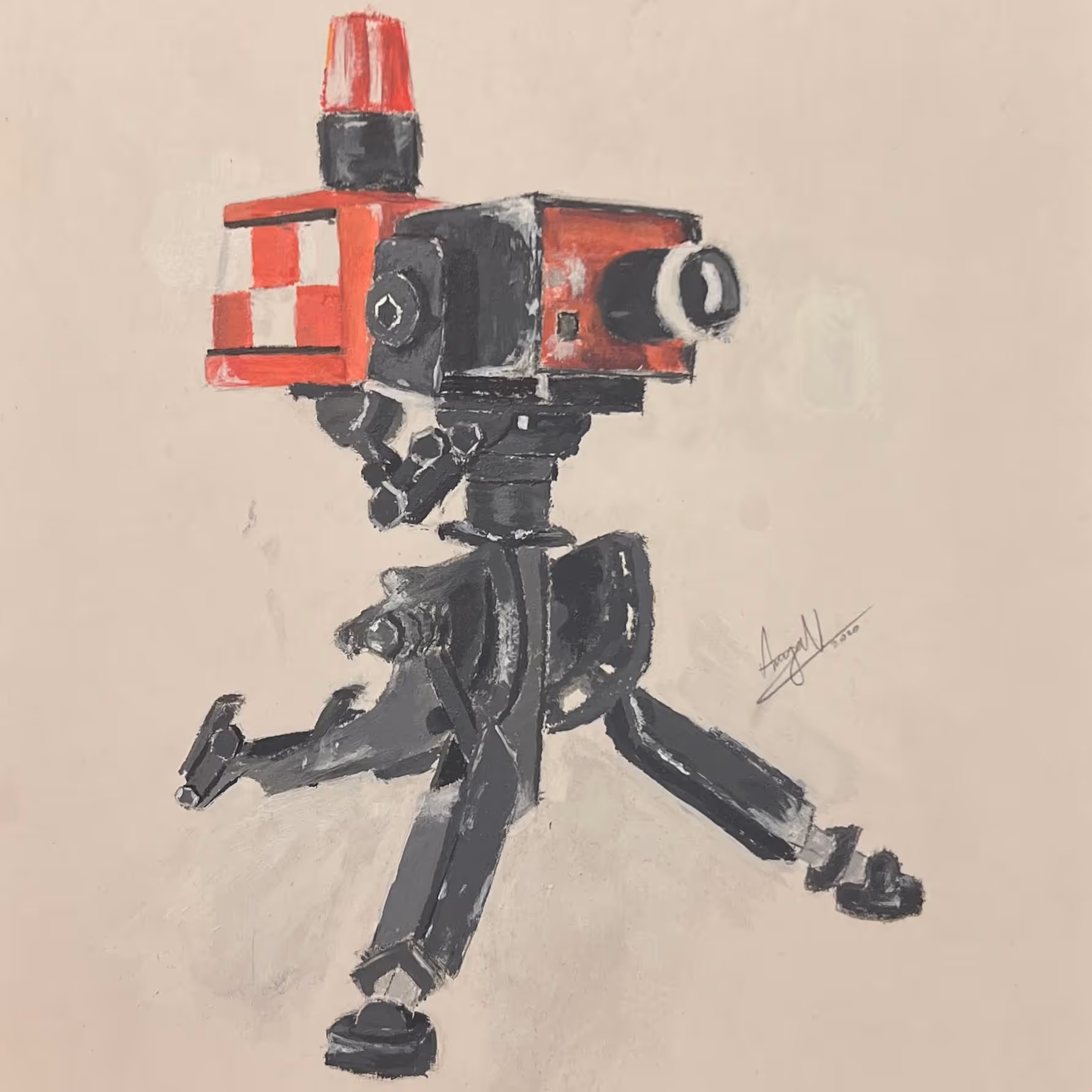painting of tf2 mini sentry